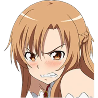 😡 39fd244b Asuna Yuuki Sword Art Online Anime, Wütend, Sword Art Online, Asuna, Yuuki telegram sticker