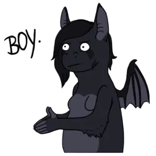 🙌 b793a711 BOY. cartone animato, pipistrello, ragazzo, smargiasso, pollice in su whatsapp sticker