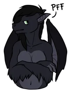 😐 c1f46c5b PFF drago, antro, furry, ali, carattere whatsapp sticker