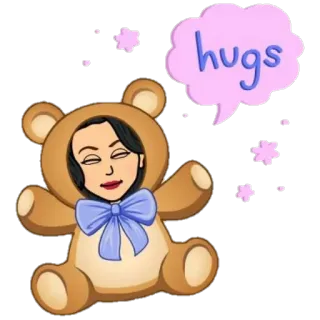 🤗 14a520d2 hugs knuffels, Bitmoji, teddybeer, cartoon, liefde, schattig telegram sticker