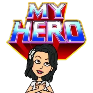 😍 d0f674dd MY HERO Cartoon, Bitmoji, Held, Avatar, Vrouw, Mijn held telegram sticker