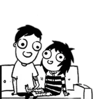 😍 62cf7a2b Dibujos animados, Pareja, Sofá, Amor, Personajes, Romance whatsapp sticker