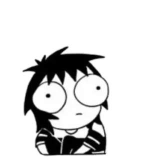 😒 6f2baec1 dibujos animados, chica, anime, lindo, gracioso, ojos, personaje whatsapp sticker