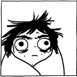 😐 6e7d3a2e Hoạt hình, Tỉnh táo, Buồn ngủ, Mắt mở to, Mệt mỏi, Người, Mặt whatsapp sticker