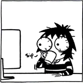 😃 9c04b68e sip uống, cà phê, hoạt hình, nhấp, người, máy tính whatsapp sticker