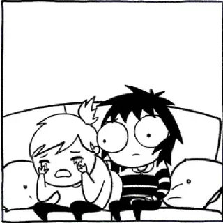 🙁 d809b89b buồn, khóc, truyện tranh, minh họa, hoạt hình whatsapp sticker