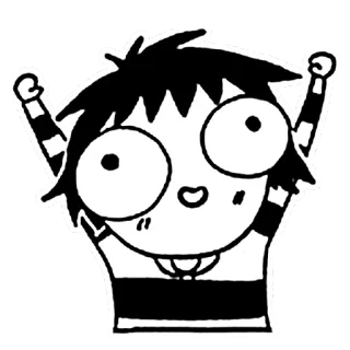 😀 5f43d0f7 Cartone animato, Anime, Felice, Eccitato, Illustrazione, Personaggio telegram sticker