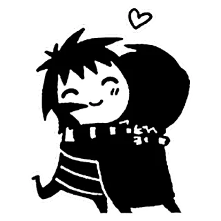 💑 79364c19 abbraccio, amore, carino, cartone animato, cuore, amicizia, affetto, illustrazione telegram sticker