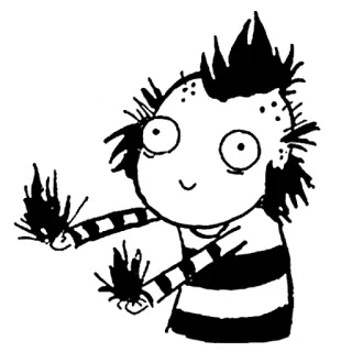 🙂 f6212e93 Stinky Kid Cartone animato, Punk, Bianco e nero, Personaggio, Disegno, Illustrazione telegram sticker