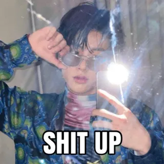 💩 2ef1ea3e SHIT UP 表現, テキスト, タイポグラフィ, 不適切な表現, 自撮り telegram sticker
