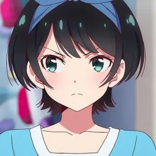 😒 02886206 Ruka Sarashina Rent-A-Girlfriend アニメ, 女の子, 可愛い, 更科瑠夏, 彼女、お借りします telegram sticker