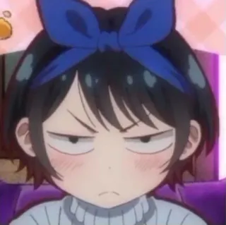 😠 13431928 Ruka Sarashina Rent-A-Girlfriend アニメ, 女の子, 可愛い, 表情, 更科瑠夏, 彼女、お借りします telegram sticker