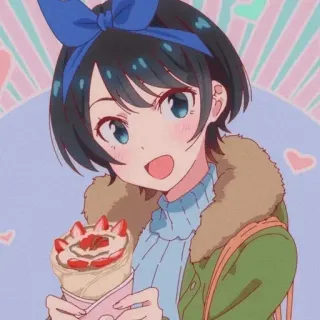 🍧 a780b098 Ruka Sarashina Rent-A-Girlfriend アニメ, 可愛い, 女の子, 更科瑠夏, 彼女、お借りします telegram sticker