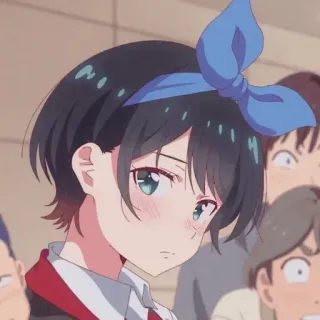 😕 e63bfd4a Ruka Sarashina Rent-A-Girlfriend アニメ, 女の子, 可愛い, リボン, 彼女、お借りします, 更科瑠夏 telegram sticker