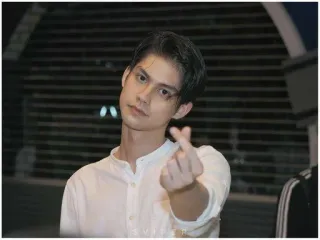 💙 a51bd463 남자, 배우, 사람, 인물 사진, 손가락 하트, 손가락, 손 telegram sticker