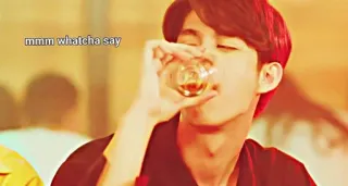 👀 aa96fa81 mmm whatcha say 음료, 남자, 얼굴 telegram sticker