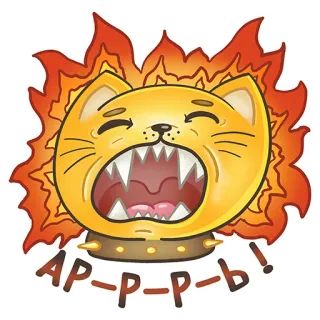 Fat Cat Sardelkin by @sasshhaaaa telegram stickers