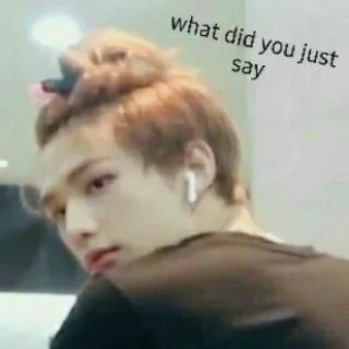 🧐 4c015533 what did you just say Meme, Frage, Verwirrt, Hyunjin telegram sticker