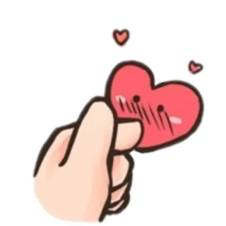 💕 9be148af cuore, amore, cuore con le dita, carino, cuore coreano telegram sticker