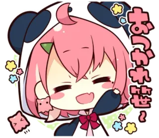 👋 29fa833f なつかせ anime, kawaii, panda, cute, cartoon whatsapp sticker