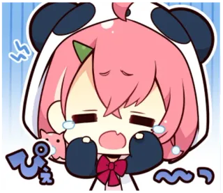 🎍 b2fa67b1 anime, cute, sad, crying, panda, cartoon whatsapp sticker