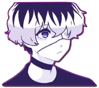 🖤 1089badf anime, emo, goth, character, sticker telegram sticker