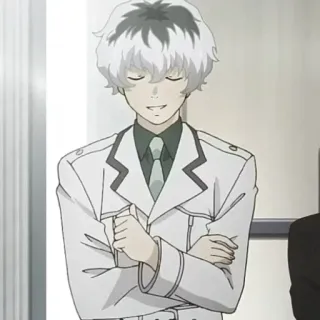 🖤 8c3bd7b0 Haise Sasaki Tokyo Ghoul:re anime, character, tokyo ghoul, haise sasaki, white hair telegram sticker