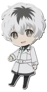 🖤 954d2555 Ken Kaneki Tokyo Ghoul anime, manga, chibi, tokyo ghoul, kaneki ken telegram sticker
