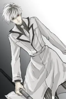 😡 3ad0e8a3 Anime, Personagem, Cabelo Branco, Espada, Fantasia telegram sticker