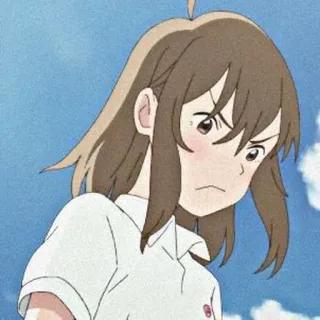 🎭 d9012ed4 动漫, 女孩, 卡通, 生气 telegram sticker