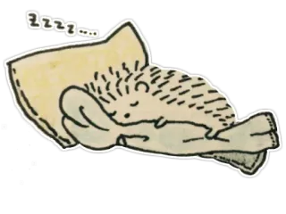😴 40e9edb7 zzzz... riccio, sonno, carino, animale, cuscino, pisolino telegram sticker
