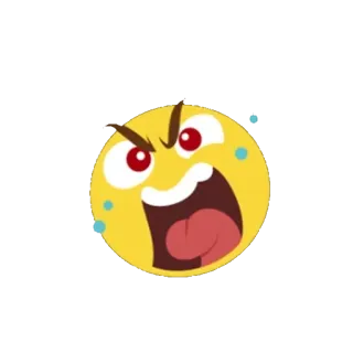 🤬 35638f98 Эмодзи, Злой, Кричит, Расстроен, Желтый, Лицо telegram sticker