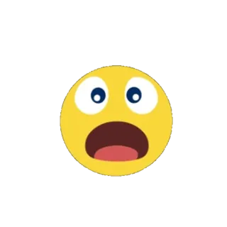 😦 6ef1599f Эмодзи, В шоке, Удивлен, Желтый, Лицо telegram sticker