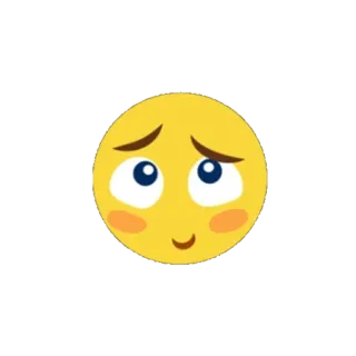 ☺️ 9a3eb347 Эмодзи, Грустный, Желтый, Лицо, Выражение telegram sticker