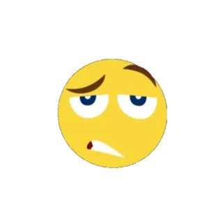 😒 cb937822 Эмодзи, Лицо, Желтый, Выражение, Скучно, Уставший telegram sticker