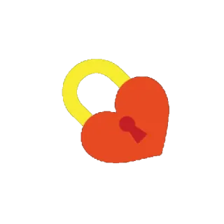 🔒 de539abe сердце, замок, любовь, день святого валентина, безопасность, защита telegram sticker