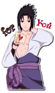 ❤ 162da2a8 Sasuke Naruto for You Sasuke, Naruto, Anime, Hart, Liefde, Romantiek telegram sticker