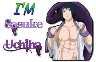 😏 1b4a4fff Sasuke Uchiha Naruto I'M Sasuke Uchiha Sasuke, Uchiha, Naruto, Anime, Ninja telegram sticker