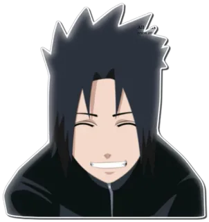 😁 356cf001 Sasuke Naruto Anime, Manga, Sasuke, Naruto, Cartoon, Glimlach telegram sticker