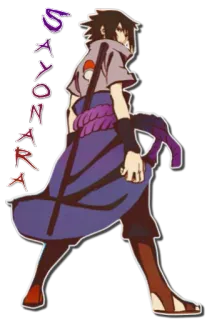 🚶 5727c5ef Sasuke Naruto SAYONARA Anime, Personage, Sasuke, Naruto, Sayonara, Afscheid telegram sticker