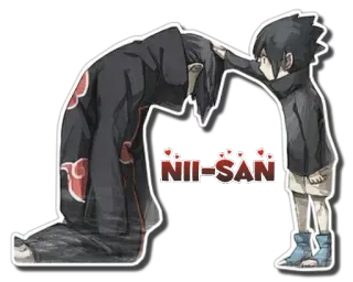 ☹ 8de6324c Sasuke Naruto NII-SAN Anime, Broer, Groet, Japans, Uchiha telegram sticker