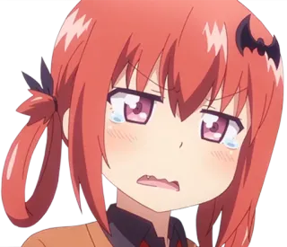 😢 91bf3f38 Satania อนิเมะ, ปีศาจ, ร้องไห้, เศร้า, ชั่วร้าย, การ์ตูน telegram sticker