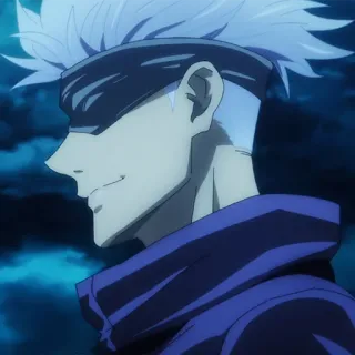 🤍 a1feafde Satoru Gojo Jujutsu Kaisen Anime, Gojo, Satoru, Jujutsu Kaisen, Blinddoek, Wit haar telegram sticker
