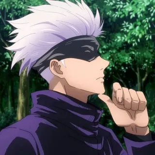 🤍 ad3233d7 Satoru Gojo Jujutsu Kaisen Anime, Tovenaar, Gojo, Satoru, Blinddoek telegram sticker