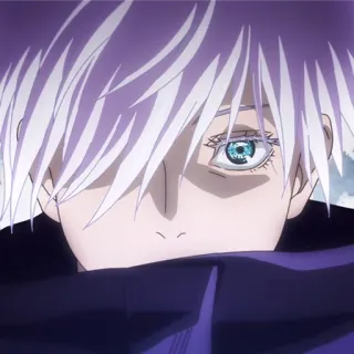 🤍 ad3315fd Gojo Satoru Jujutsu Kaisen Anime, Gojo, Satoru, Jujutsu Kaisen, Wit haar telegram sticker