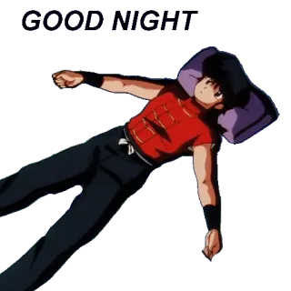 🛌 0cf2318f GOOD NIGHT อนิเมะ, ราตรีสวัสดิ์, นอนหลับ, หมอน, พักผ่อน telegram sticker