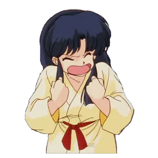 😠 0d8fa5f1 Kagome Higurashi InuYasha อนิเมะ, ผู้หญิง, ร้องไห้, เสียใจ, มิโกะ telegram sticker