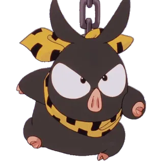 🐷 47dabac0 P-chan Ranma 1/2 อนิเมะ, มังงะ, น่ารัก, สัตว์, หมู, โกรธ telegram sticker