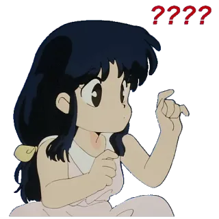 ❓ 679e26f6 ???? อนิเมะ, คำถาม, สับสน, ผู้หญิง, การ์ตูน telegram sticker