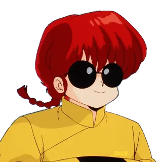 😎 907eeb83 Ranma Saotome Ranma ½ อนิเมะ, ศิลปะการต่อสู้, ตลก, สลับเพศ, อนิเมะยุค 80 telegram sticker